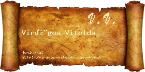 Virágos Vitolda névjegykártya